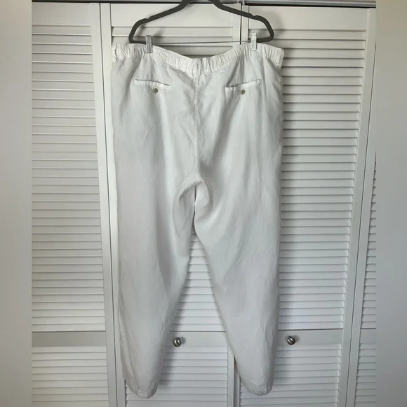 Tommy Bahama Men’s White EUC Relax Linen Pants Waist Drawstring Size: XXL - Picture 4 of 14